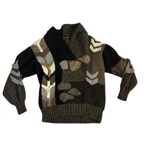 Umberto Ginocchietti Cross-Neck women’s cable Knit sweater 90’s
